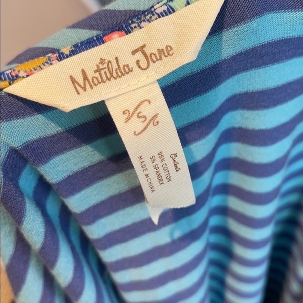 Matilda Jane Walkout Blue Striped Dress - Picture 8 of 9